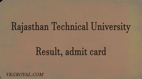 rtu result|rajasthan technical university kota results.